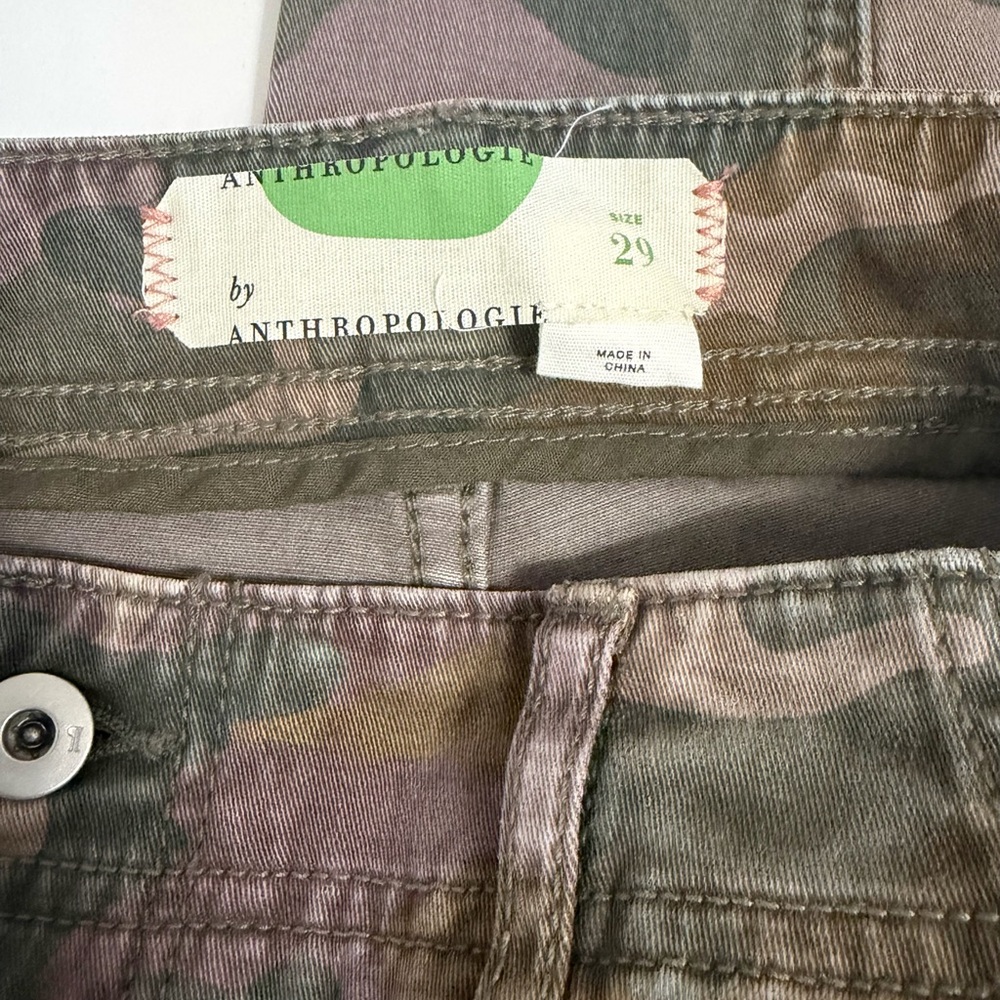 Camouflage Cargo Pants with Button Details - Picture 8 of 8